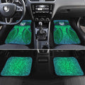 New Zealand Warriors Rugby Car Mats Polynesian Tribal Warrior Mask Green Blue Pattern