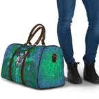 New Zealand Warriors Rugby Travel Bag Polynesian Tribal Warrior Mask Green Blue Pattern