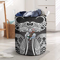 South Sydney Rabbitohs Rugby Laundry Basket Polynesian Tribal Rabbit Warrior Black White Pattern
