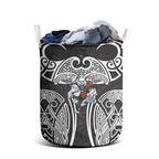 South Sydney Rabbitohs Rugby Laundry Basket Polynesian Tribal Rabbit Warrior Black White Pattern