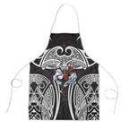 South Sydney Rabbitohs Rugby Apron Polynesian Tribal Rabbit Warrior Black White Pattern