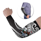 South Sydney Rabbitohs Rugby Arm Sleeves Polynesian Tribal Rabbit Warrior Black White Pattern