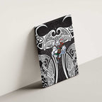 South Sydney Rabbitohs Rugby Canvas Wall Art Polynesian Tribal Rabbit Warrior Black White Pattern