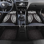 South Sydney Rabbitohs Rugby Car Mats Polynesian Tribal Rabbit Warrior Black White Pattern