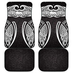 South Sydney Rabbitohs Rugby Car Mats Polynesian Tribal Rabbit Warrior Black White Pattern