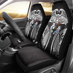 South Sydney Rabbitohs Rugby Car Seat Cover Polynesian Tribal Rabbit Warrior Black White Pattern