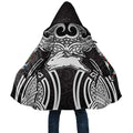 South Sydney Rabbitohs Rugby Cloak Polynesian Tribal Rabbit Warrior Black White Pattern