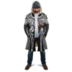 South Sydney Rabbitohs Rugby Cloak Polynesian Tribal Rabbit Warrior Black White Pattern