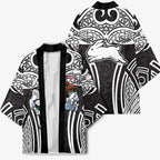 South Sydney Rabbitohs Rugby Kimono Polynesian Tribal Rabbit Warrior Black White Pattern