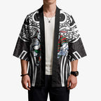 South Sydney Rabbitohs Rugby Kimono Polynesian Tribal Rabbit Warrior Black White Pattern