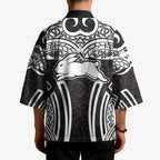 South Sydney Rabbitohs Rugby Kimono Polynesian Tribal Rabbit Warrior Black White Pattern
