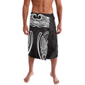 South Sydney Rabbitohs Rugby Lavalava Polynesian Tribal Rabbit Warrior Black White Pattern