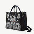 South Sydney Rabbitohs Rugby Leather Bag Polynesian Tribal Rabbit Warrior Black White Pattern