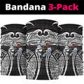 South Sydney Rabbitohs Rugby Neck Gaiter Polynesian Tribal Rabbit Warrior Black White Pattern