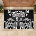 South Sydney Rabbitohs Rugby Rubber Doormat Polynesian Tribal Rabbit Warrior Black White Pattern