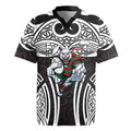 South Sydney Rabbitohs Rugby Rugby Jersey Polynesian Tribal Rabbit Warrior Black White Pattern