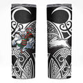 South Sydney Rabbitohs Rugby Skinny Tumbler Polynesian Tribal Rabbit Warrior Black White Pattern