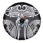 South Sydney Rabbitohs Rugby Spare Tire Cover Polynesian Tribal Rabbit Warrior Black White Pattern
