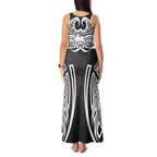 South Sydney Rabbitohs Rugby Tank Maxi Dress Polynesian Tribal Rabbit Warrior Black White Pattern