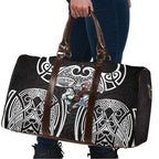 South Sydney Rabbitohs Rugby Travel Bag Polynesian Tribal Rabbit Warrior Black White Pattern