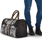 South Sydney Rabbitohs Rugby Travel Bag Polynesian Tribal Rabbit Warrior Black White Pattern