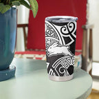 South Sydney Rabbitohs Rugby Tumbler Cup Polynesian Tribal Rabbit Warrior Black White Pattern