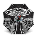 South Sydney Rabbitohs Rugby Umbrella Polynesian Tribal Rabbit Warrior Black White Pattern