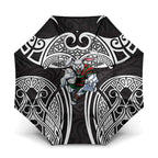 South Sydney Rabbitohs Rugby Umbrella Polynesian Tribal Rabbit Warrior Black White Pattern