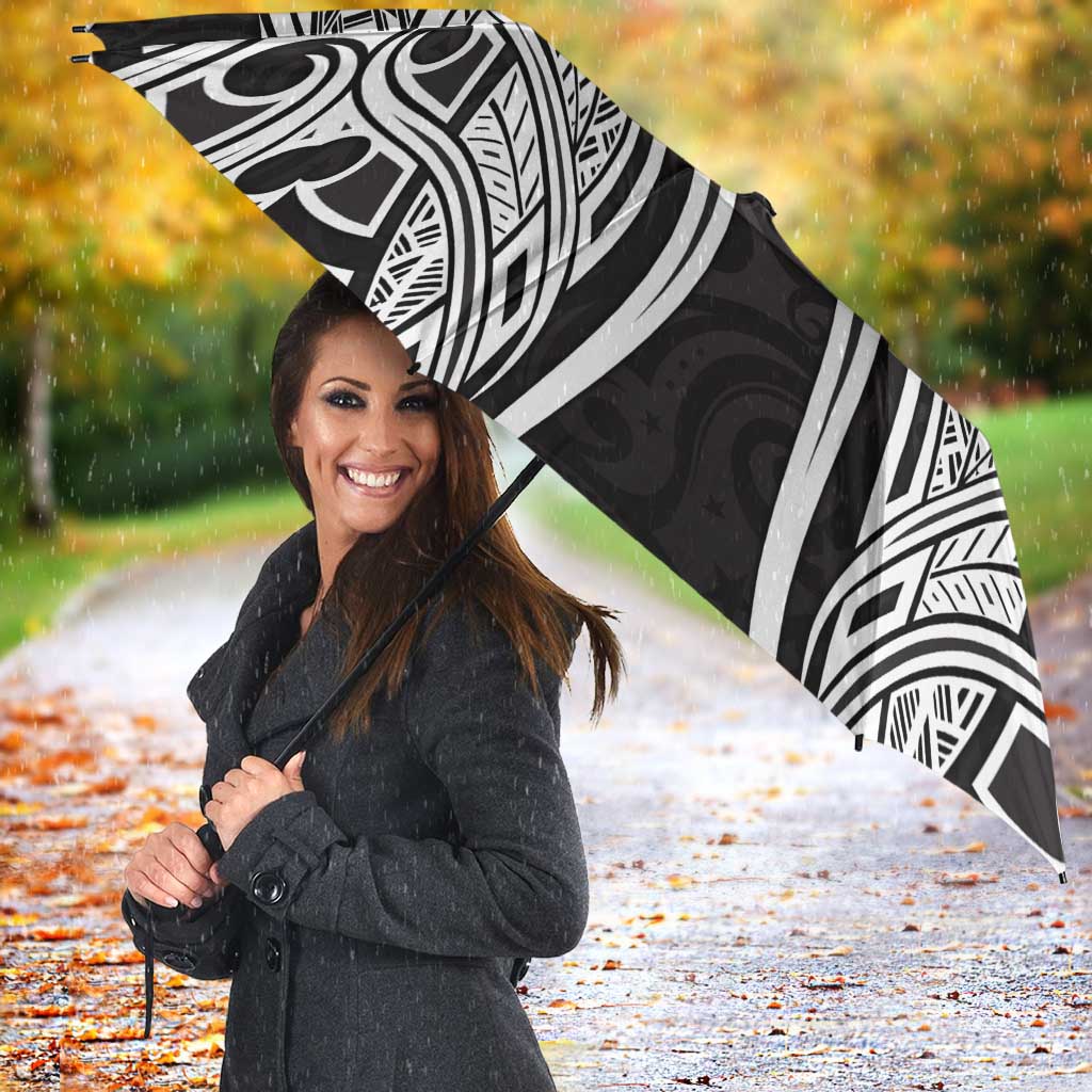 South Sydney Rabbitohs Rugby Umbrella Polynesian Tribal Rabbit Warrior Black White Pattern