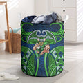 Canberra Raiders Rugby Laundry Basket Polynesian Tribal Viking Warrior Green Blue Pattern