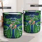 Canberra Raiders Rugby Laundry Basket Polynesian Tribal Viking Warrior Green Blue Pattern