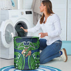 Canberra Raiders Rugby Laundry Basket Polynesian Tribal Viking Warrior Green Blue Pattern