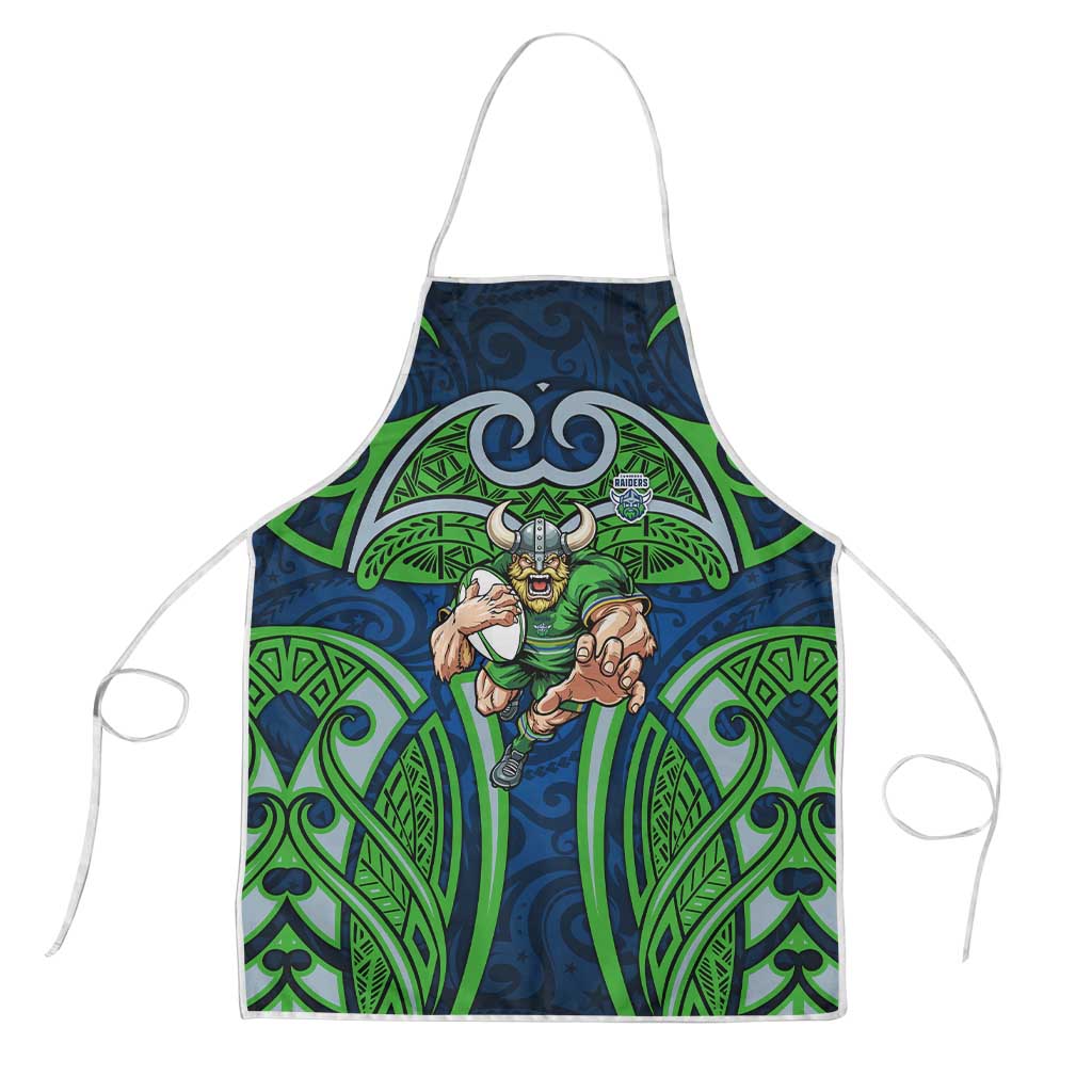 Canberra Raiders Rugby Apron Polynesian Tribal Viking Warrior Green Blue Pattern