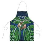 Canberra Raiders Rugby Apron Polynesian Tribal Viking Warrior Green Blue Pattern