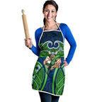 Canberra Raiders Rugby Apron Polynesian Tribal Viking Warrior Green Blue Pattern