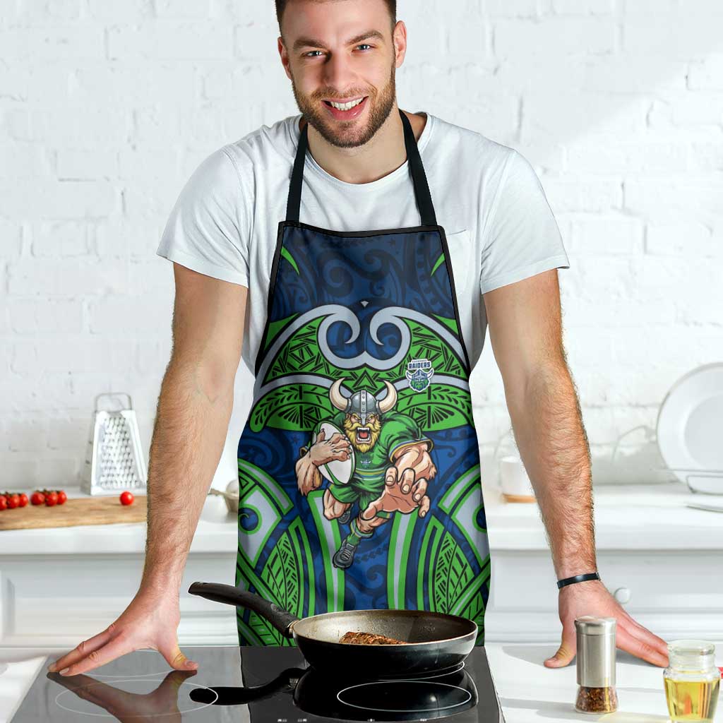 Canberra Raiders Rugby Apron Polynesian Tribal Viking Warrior Green Blue Pattern