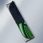 Canberra Raiders Rugby Auto Sun Shade Polynesian Tribal Viking Warrior Green Blue Pattern