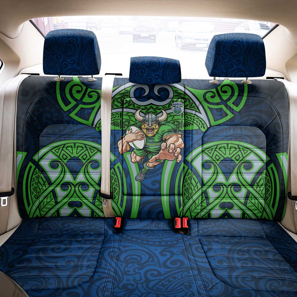 Canberra Raiders Rugby Back Car Seat Cover Polynesian Tribal Viking Warrior Green Blue Pattern