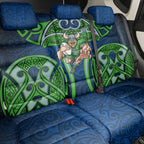 Canberra Raiders Rugby Back Car Seat Cover Polynesian Tribal Viking Warrior Green Blue Pattern