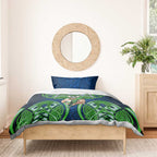 Canberra Raiders Rugby Bedding Set Polynesian Tribal Viking Warrior Green Blue Pattern