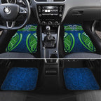 Canberra Raiders Rugby Car Mats Polynesian Tribal Viking Warrior Green Blue Pattern