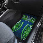 Canberra Raiders Rugby Car Mats Polynesian Tribal Viking Warrior Green Blue Pattern