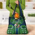 Canberra Raiders Rugby Grocery Bag Polynesian Tribal Viking Warrior Green Blue Pattern