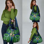 Canberra Raiders Rugby Grocery Bag Polynesian Tribal Viking Warrior Green Blue Pattern