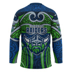 Canberra Raiders Rugby Hockey Jersey Polynesian Tribal Viking Warrior Green Blue Pattern
