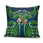 Canberra Raiders Rugby Pillow Cover Polynesian Tribal Viking Warrior Green Blue Pattern