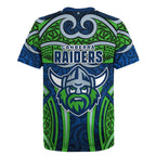 Canberra Raiders Rugby Rugby Jersey Polynesian Tribal Viking Warrior Green Blue Pattern