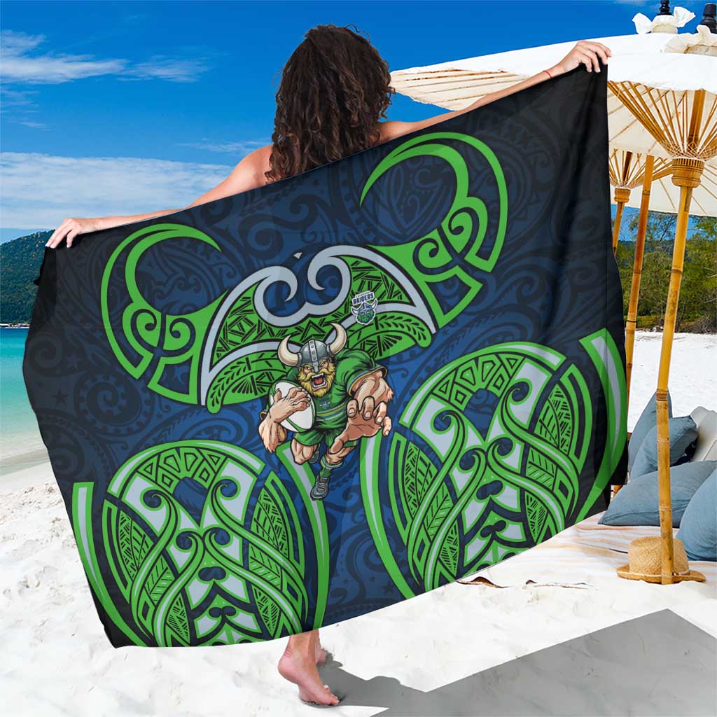 Canberra Raiders Rugby Sarong Polynesian Tribal Viking Warrior Green Blue Pattern