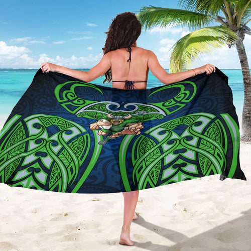 Canberra Raiders Rugby Sarong Polynesian Tribal Viking Warrior Green Blue Pattern