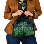 Canberra Raiders Rugby Shoulder Handbag Polynesian Tribal Viking Warrior Green Blue Pattern
